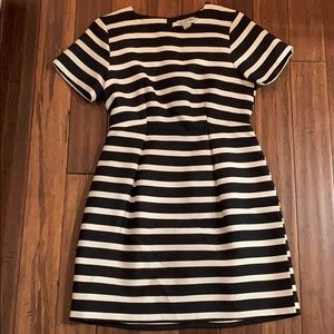 Black and white striped dress